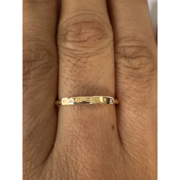 NEW❗️Pandora 14k Yellow Gold Signature I-D Ring Size 60(9.25) - Picture 3 of 8